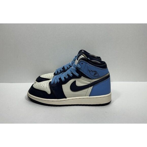 Jordan 1 Retro OG High Obsidian Size 5.5y / Womens 7 2019 575445-140 Shoes - Picture 6 of 11